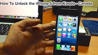 How To Unlock iPhone 5 From Koodo [upl. by Teddy]