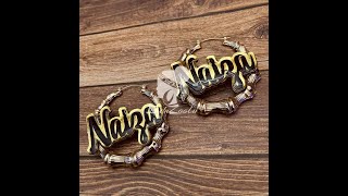 Nameplate Earrings [upl. by Quinn]