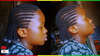 JINSI YA KUSUKA NYWELE ZA UZI VIBUTU NYUMA  How to Do Thread Hair Style By Gwiji La Vpaji [upl. by Notsnarc]