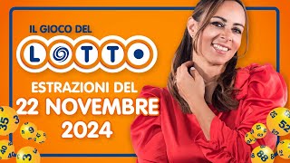 Estrazione in diretta del Gioco del Lotto e del Simbolotto di Venerdì 22 Novembre 2024 [upl. by Asenab]