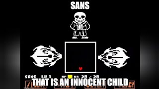 Sans fight at LV1 NO HEALSITEM [upl. by Cesya]