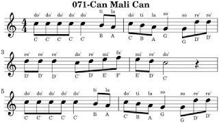 071Can Mali Can music sheet [upl. by Brittni690]