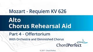 Mozarts Requiem Part 4  Offertorium  Alto Chorus Rehearsal Aid [upl. by Enyalb628]