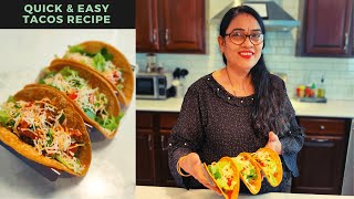 Quick amp Easy Tacos Recipe  Vegetarian Paneer Tacos  Mexican Food  Homemade Tacos [upl. by Ryhpez]