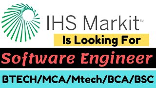 IHS Markit Hiring  IHS Markit Job Opening for Freshers  IHS Markit Software Engineer Job Opening [upl. by Nepets]