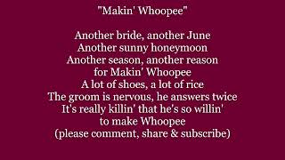 MAKIN WHOOPEE Lyrics Words text trending sing along song music [upl. by Leahcimal]