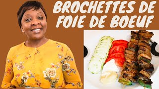 BROCHETTES DE FOIE DE BOEUF SIMPLES ET DELICIEUX [upl. by Eenahpets]