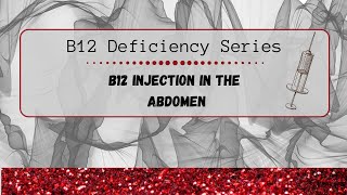 B12 Injection Demonstration into the Abdomen [upl. by Salome]