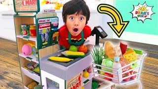 Ryans Pretend Play Grocery shopping One hr kids video [upl. by Enale]