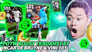 GUA BAKAR KOIN DEMI POTW BOOSTER VINI 101 amp DE BRUYNE TERKUAT 101 JUGA  EFOOTBALL 2024 MOBILE [upl. by Ellinnet]