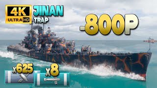 Cruiser Jinan Excellent player but 800 points behind  World of Warships [upl. by Gilly]