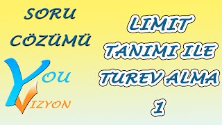 Limit Tanımı İle Türev Alma Soru Çözümü 1 [upl. by Anthea955]