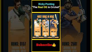 Ricky Ponting  quot The Real OG in Cricket quot  factsmaavalite [upl. by Yetta446]