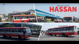 Biggest Bus Station of Ksrtc Hassan Karnataka [upl. by Ahsemit]