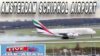 🔴Amsterdam Schiphol Airport LIVE  WATCH DEPARTURES and ARRIVALS [upl. by Nolad]