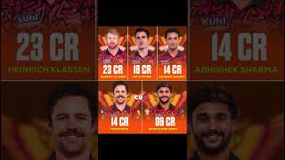 SRH IPL Retention players ipl2025 [upl. by Yenor]