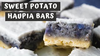 SWEET POTATO HAUPIA BARS  Keeping It Relle [upl. by Enniroc398]