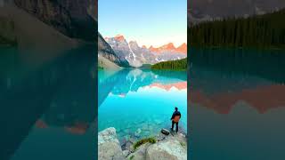 Beautiful Moraine Lake Canadaadventure shorts canada nature [upl. by Aneert]