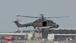 Westland WG13 Lynx Mk88 from the German NAVY Marine 8307 departure ILA 2018 Berlin AirShow [upl. by Yetnom]