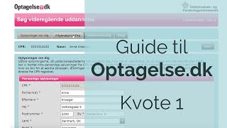 Optagelsedk for dig som søger kvote 1 [upl. by Poulter]