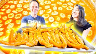 EXTREME Thai Street Food Food Tour of Bangkok Thailand with BrunaSilvaSaoBrazil [upl. by Hannahc]