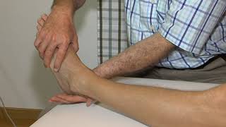 Transverse friction massage on the calcaneofibular ligament [upl. by Annadiana]