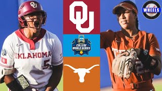 2 Oklahoma vs 1 Texas  WCWS Finals Game 1  2024 College Softball Highlights [upl. by Drews819]