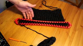 Schal mit Strickrahmen stricken Teil 0313 Der erste Erfolg [upl. by Mixie983]