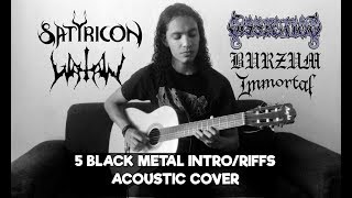 5 BLACK METAL INTRORIFFS  ACOUSTIC COVER [upl. by Sinegra]