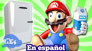 Mario va al refrigerador a conseguir leche en español [upl. by Nedmac]