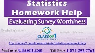 Evaluating Survey Worthiness  Statistics Assignment Help by Classof1com [upl. by Ludvig]