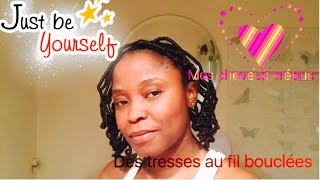 Tuto Tresses au fil Bouclées sur cheveux crépus [upl. by Laamaj]