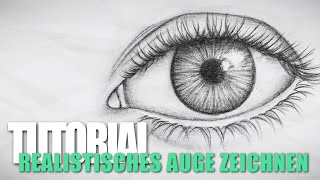 AUGE ZEICHNEN TUTORIAL FÜR ANFÄNGER  Schritt Für Schritt  ZEICHNEN LERNEN FÜR ANFÄNGER 4 [upl. by Ramar464]