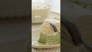 Matcha crepe cake 🍰 recipe asmr cr blueberrytheta on IG youtubeshorts breakfastbowl smallyoutuber [upl. by Nya]