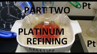 Platinum Refining Practice Platinum Coin Part 2of2 [upl. by Ahsasal]