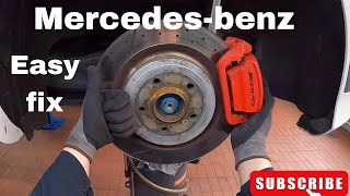 how to change mercedes rear brake pads mercedes Benz rear rotor replacement [upl. by Adahs]