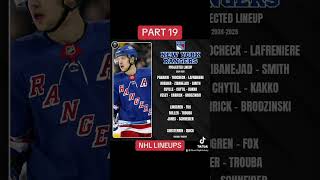 New York Rangers Lineup nhl hockey rangers nyc newyork [upl. by Ibrik]