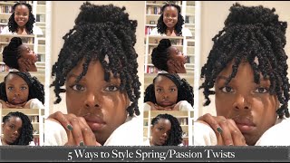 How to Style SpringPassion Twists ft Yebo Spring Twist Hair  4C Hair [upl. by Rapsag]