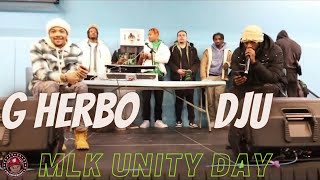 DJU amp G Herbo LIVE INTERVIEW MLK Day Chicago Youth Peace Mental health  more DJUTV 11523 [upl. by Lupe]