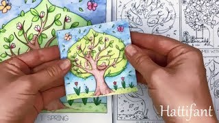 Hattifant  Four Seasons Endless Card  Tutorial  with templates [upl. by Thirzia]