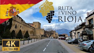 DRIVING on the RIOJA WINE ROUTE La RiojaBasque Country SPAIN I 4K 60fps [upl. by Tu]