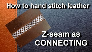 Leather Craft How to Hand Stitch Leather Decorative leather stitching Zseam As Connecting [upl. by Idnahc]