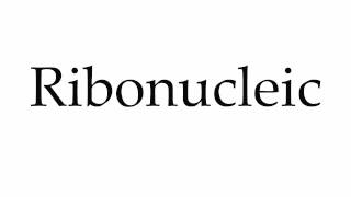 How to Pronounce Ribonucleic [upl. by Lilahk]