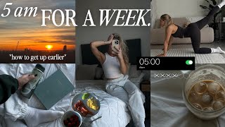 waking up at 5 am everyday for a week lifechanging  tips for waking up earlier ☁️ [upl. by Maura687]