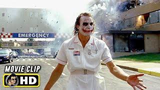 THE DARK KNIGHT 2008 quotJoker Blows Up Hospitalquot IMAX Clip HD Heath Ledger [upl. by Abel]