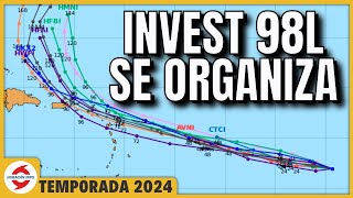 Invest 98L será la tormenta tropical Ernesto Llegaría al Caribe entre el martes y miércoles [upl. by Arenahs116]