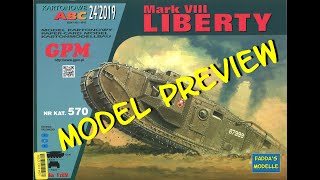 KartonmodellCardboardmodel  PanzerTank Mark VIII  Model Preview papercraft [upl. by Dalston]