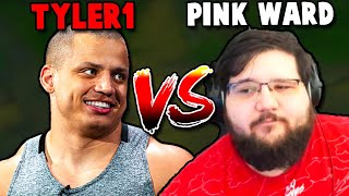 Tyler1 gets tilted by Pink Wards Shaco Top and how he plays [upl. by Tychonn]