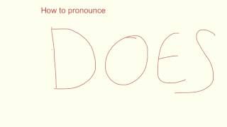 How to pronounce does [upl. by Thorner]