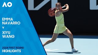 Emma Navarro v Xiyu Wang Highlights  Australian Open 2024 First Round [upl. by Altman35]